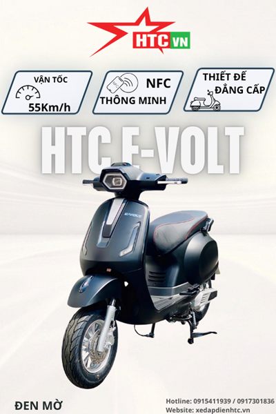 HTC E-VOLT – Chuẩn xe điện thời thượng, mạnh mẽ và tiện nghi