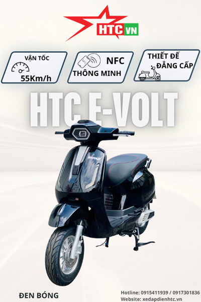 HTC E-VOLT – Chuẩn xe điện thời thượng, mạnh mẽ và tiện nghi