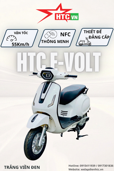 HTC E-VOLT – Chuẩn xe điện thời thượng, mạnh mẽ và tiện nghi