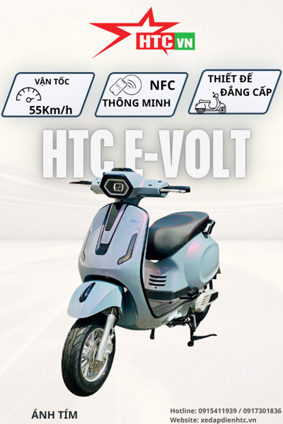 HTC E-VOLT – Chuẩn xe điện thời thượng, mạnh mẽ và tiện nghi