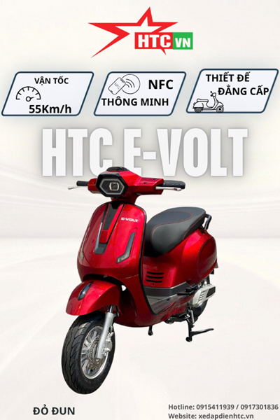 HTC E-VOLT – Chuẩn xe điện thời thượng, mạnh mẽ và tiện nghi