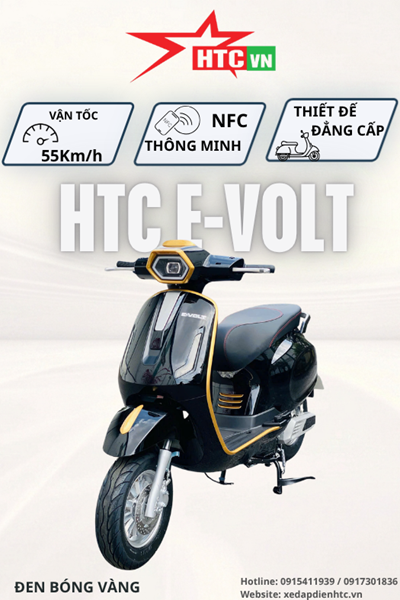 HTC E-VOLT – Chuẩn xe điện thời thượng, mạnh mẽ và tiện nghi