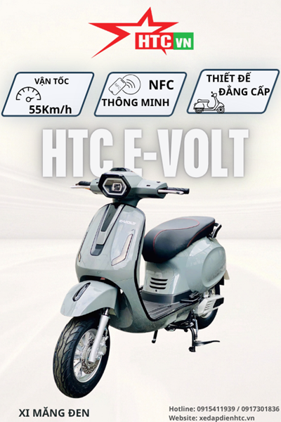 HTC E-VOLT – Chuẩn xe điện thời thượng, mạnh mẽ và tiện nghi